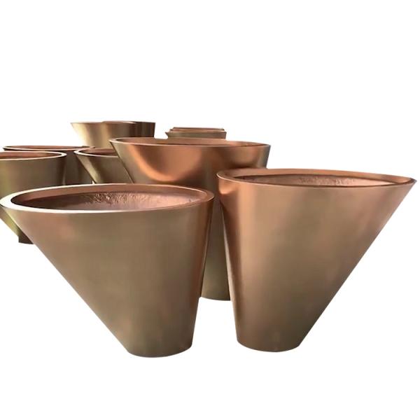 High grade custom metal outdoor angled wall flower pot planters