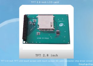 TFT 2.8 inch TFT LCD touch screen with touch screen SD card connector chip IC