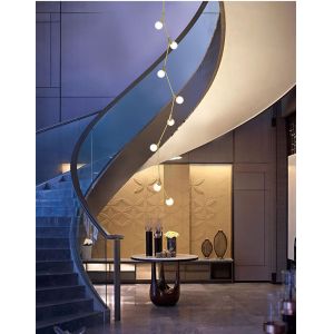 Creative Tree Branch Chandelier Villa Staircase Ceiling Glass Ball Chandelier