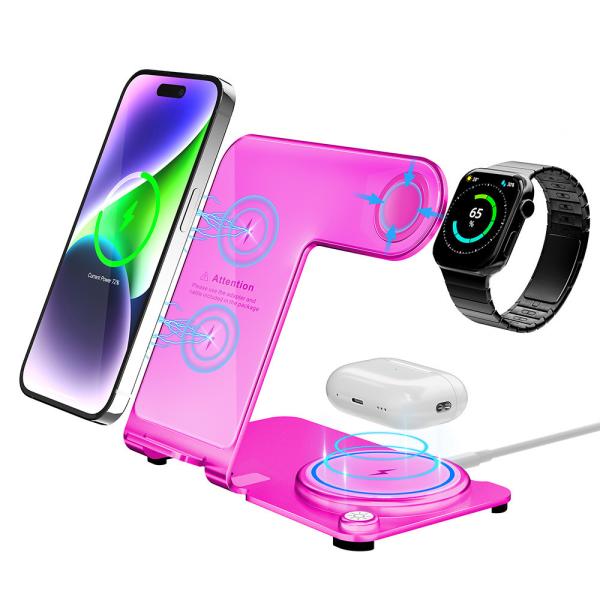 9V-2A (QC Or PD) Input Compact Wireless Charger With And Type-C Port Conversion