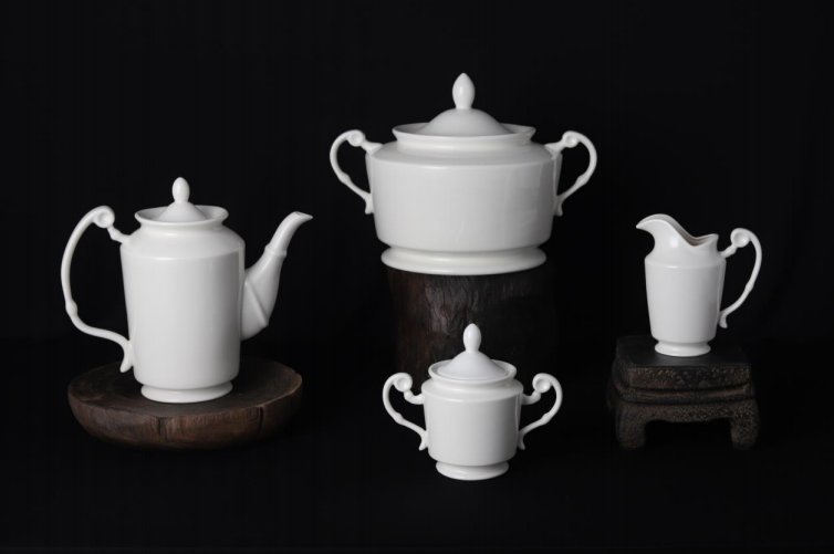 Wholesale new bone china - tea set /tea pot/sugar pot/creamer/tureen white glaze for daily used ceramics from china suppliers