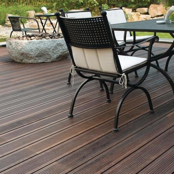 High Gloss Surface Bamboo Decking Interlocking Tiles for Outdoor Decking