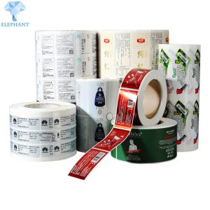 Wine Gold Foil Embossing Custom Sticky Labels Self Adhesive