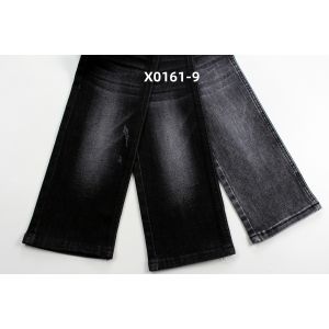 10.5 Oz Black High Stretch Warp Slub Denim Fabric For Jeans