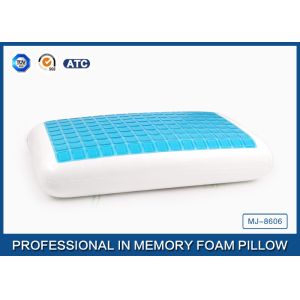 Traditional Blue PU Memory Foam Cooling Gel Pillow , Memory Foam Decorative