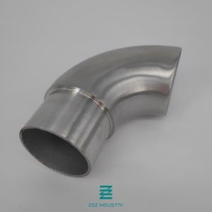 Silver Color Handrail End Caps 90 Degree Elbow 55mm Height Box Packaging