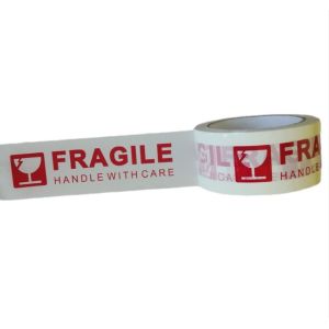 48mmx50/66/100m Express Packing Case Sealing Packing Belt Warning Fragile Tape