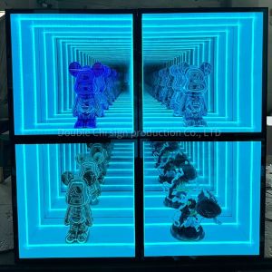 Retail Store Magic Mirror Display Case with Customized Thickness and LED Light