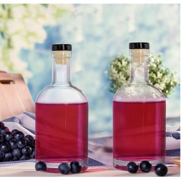 Beverage Glass Bottle for Custom Design Clear Bordeaux Wine Bottle Vodka Glass Bottle