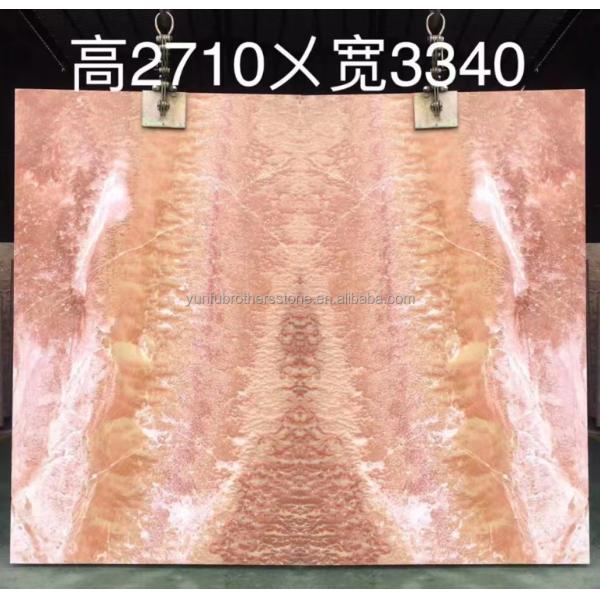 Modern Design Polished Marble Bookmatch Tile Custom Backlit Red Dragon Jade Onyx Wall