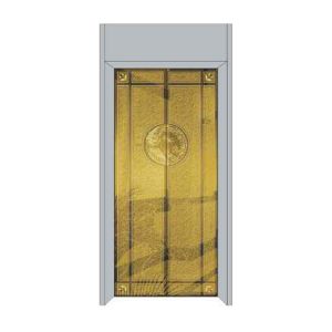 1219mm 304 Custom Stainless Sheet Metal Embossed 8k No.8 Gold Etching Elevator