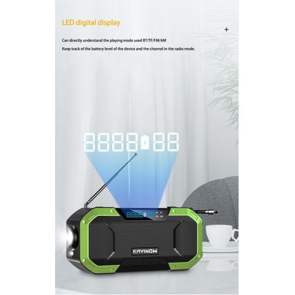 AM FM Solar Waterproof Emergency Radio Portable Hand Crank 5000mAh