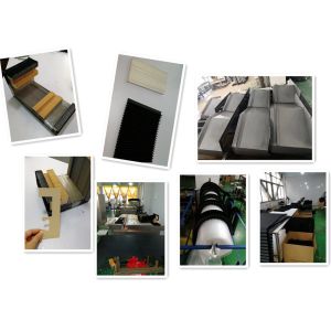 high quality bellows protect cover made by fiber cloth and PVC for CNC double
