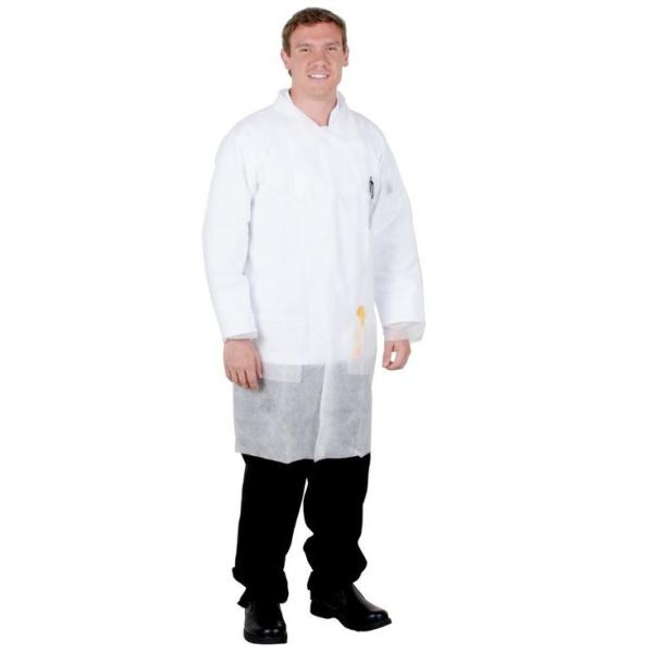Anti Static Disposable Medical Student Lab Coat With Open / Elastic / Knitted