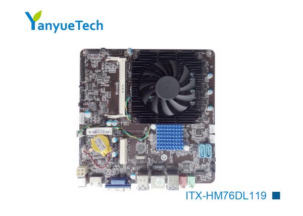 Quality ITX-HM76DL119 HM76 Chipset Mini ITX Motherboard / Motherboard Mini Itx Intel 2nd 3rd Generation for sale