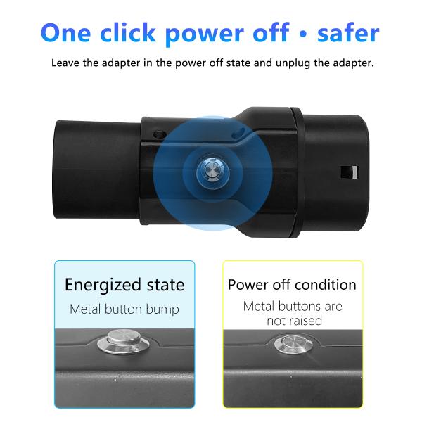 32A Output Current 220V Input Voltage NACS to Type2 EV Charging Adapters Chargers Connector for Charging Performance