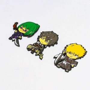 Comic Character Custom Soft Enamel Lapel Pins Stamped With Dyed Black Finish