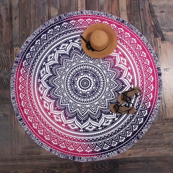 Small MOQ Custom Print 150CM Polyester Chiffon Voile Shawl Scarf round beach