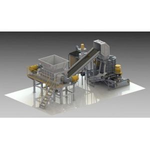 Full Automatic Industrial Waste Shredder Rubber Recycling Machine , Rubber Tire