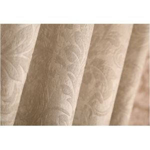 Heavy Thick Window Curtain With Embossed Flowers