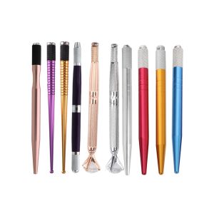 China Non Slip Handle Aluminum Alloy Disposable Eyebrow Microblading Tattoo Pen on sale