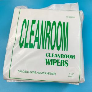 Lint Free 56g Polyester Cleanroom Wipes 9" Wear Resistance Cleaning Paper