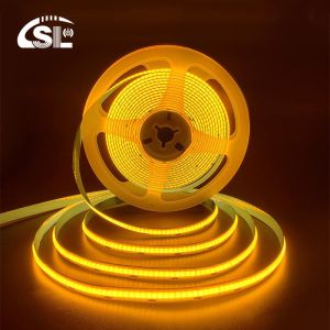 Hotel House COB LED Strip Light CE RoHs IP20 Ra90 8mm Width 12V 24V Golden