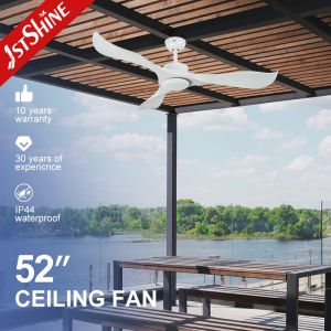 Outdoor Waterproof ABS Plastic Ceiling Fan With Remote Control