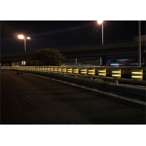 Orange Yellow Barrel Guardrail Barrier With Reflective Stripe