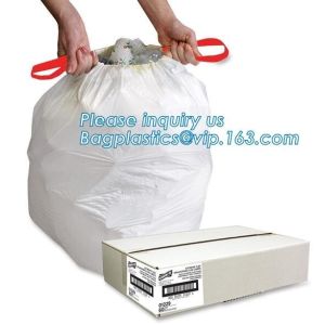 Wholesale Garbage bags 10 Liter Drawstring Bathroom Trash Bags Mini Wastebasket Can Liners for Home Office Bins, bagease, pack from china suppliers