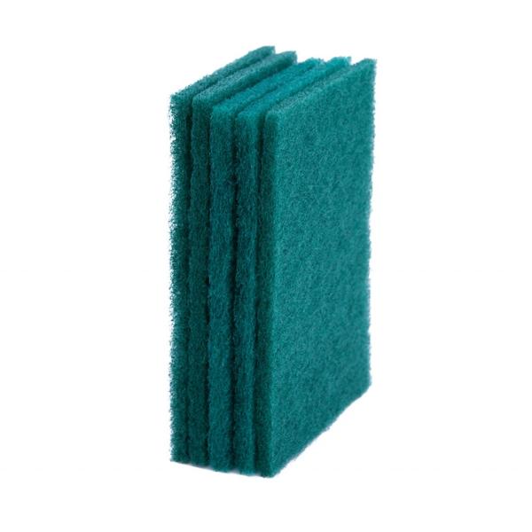 Quality Customized Kitchen Green Polyester Material Scratching Deep Cleaning Scouring Pad for sale