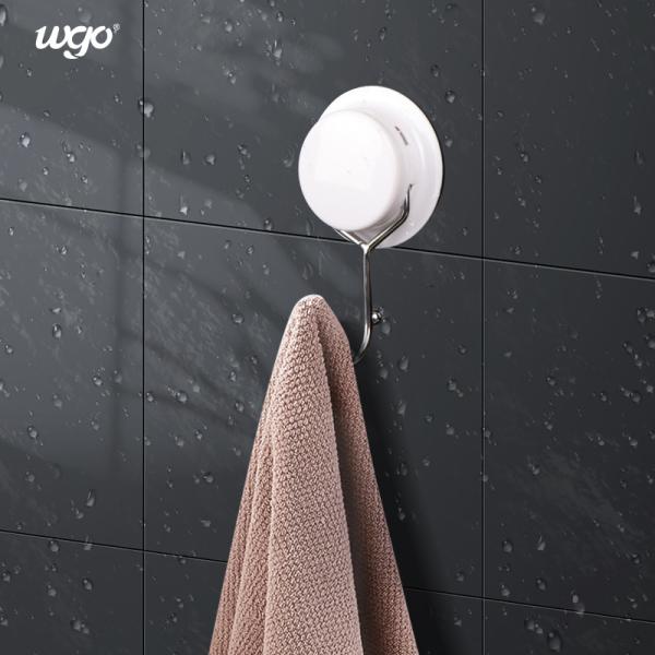 Quality No Residue White Suction Cup Hooks , Silicone Glue Heavy Duty Towel Hooks for sale