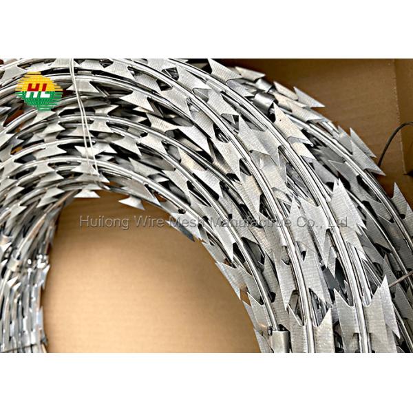 Quality ASTM A764 Standard Concertina Barbed Wire CE Security Razor Wire for sale