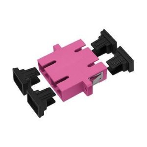 Purple SC To SC Adapter OM4 SC SC Duplex Adapter With Flange