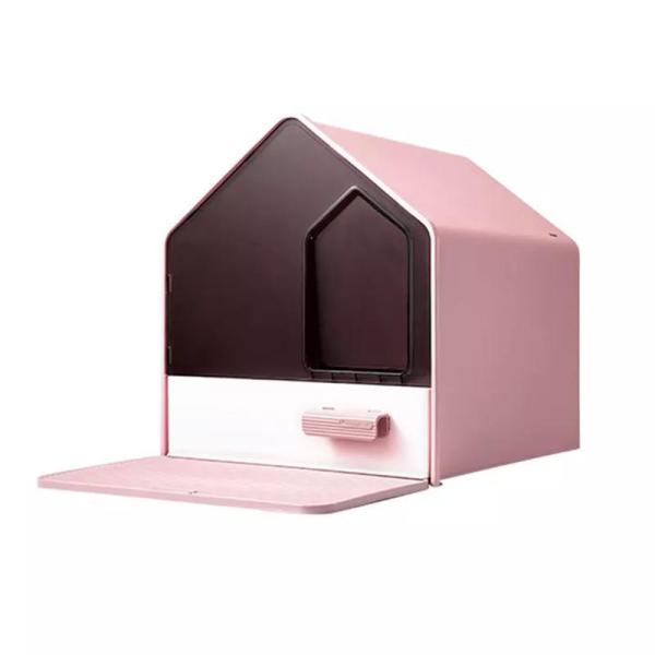 Convenient Practical Plastic Cat Toilet With Litter Scoop Semi Enclosed Litter