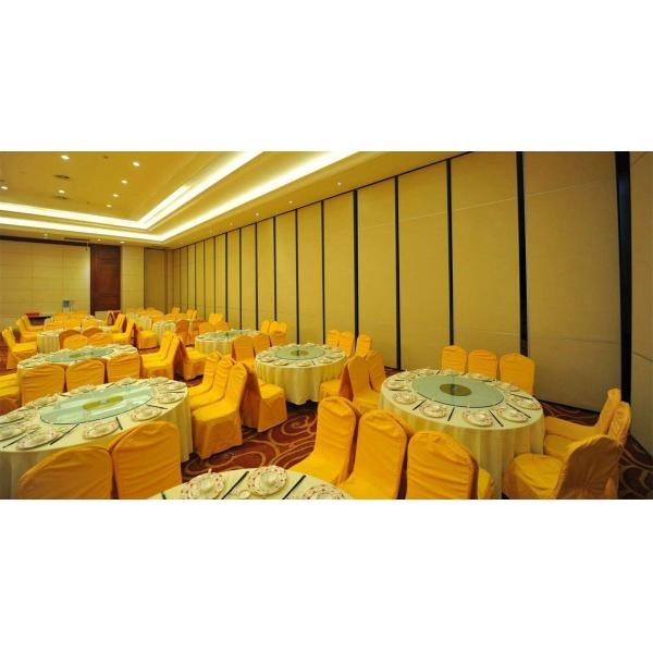 Sound Proof Sliding Alumninium Track Roller Restaurant Partition Wall Panel Height 4m Commercial Furniture