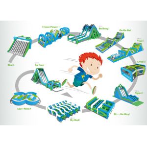 Event Giant Insane Inflatable Obstacle Challenges Water - Proof Anti - UV