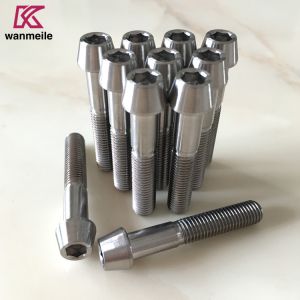Gr5 DIN912 Titanium Taper Head Bolt Titanium Hexagon Head Bolt For Motorcycle