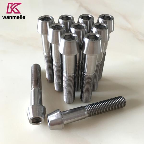 Gr5 DIN912 Titanium Taper Head Bolt Titanium Hexagon Head Bolt For Motorcycle