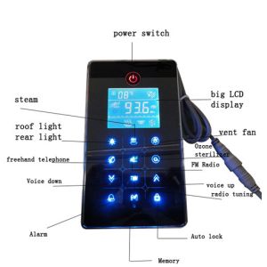 Colorful Led Lighting Sauna Steam Bath Machine Control Panel Size 18*10cm