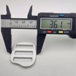 Zinc Alloy Metal Silver Square Belt Buckle Tri Glide Slide Buckle