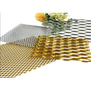 Gold Color Architectural Grade Expanded Mesh For Building Decoration