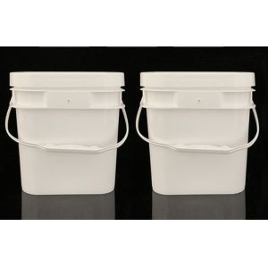 Handle Included White Square Plastic Vessel for Enhanced Functionality