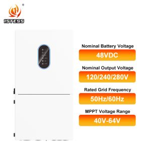 High Efficiency 48V Hybrid Solar Inverter Split Phase MPPT Charger For 5kw 6kw 7