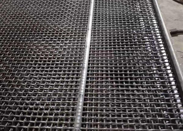 Quality Rectangular Hole Mining Screen Mesh With Hook , Vibrating Screen Mesh for sale