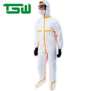 BFE 99.9% Anti Blood Disposable Microporous Coverall With Tape