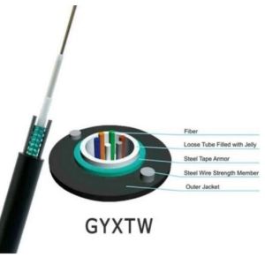 Outdoor 24 48 Core GYFTY Fiber Optic Cable With FRP Strength Member