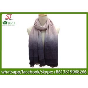 Chinese factory frayed ombre lightweight scarf 100% Viscose 70*180cm spring