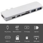 Wholesale 7 in 1 Dual USB-C HUB with 4K HD And Card reader Multiport HUB Adapter
