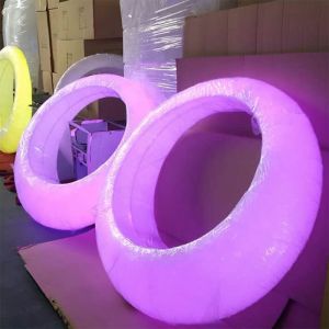 Amusement Facility Glow Led Swings With Hanging Frame